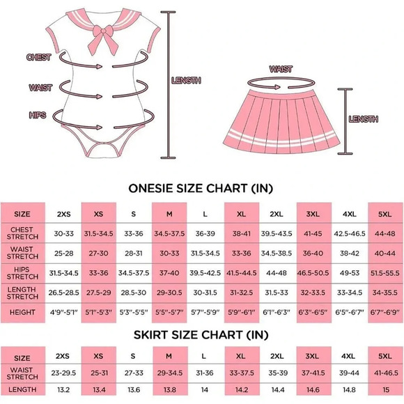 Cotton Romper Pajamas Pink Bodysuit Cosplay Magical  Onesie Skirt Set - Picture 5 of 7